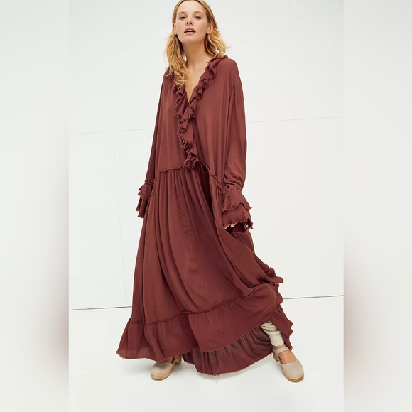 Free People Dresses & Skirts - Free People Sweet Darlin' Ruffle Dress XL